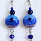 dark blue lampwork earrings - juicybeads jewelry