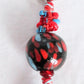 Blue & Red Beaded Keychain - Juicybeads Jewelry