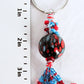 Blue & Red Beaded Keychain - Juicybeads Jewelry