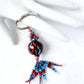 Blue & Red Beaded Keychain - Juicybeads Jewelry