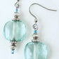 Blue Square Drop Earrings - Juicybeads Jewelry