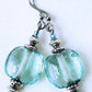 Blue Square Drop Earrings - Juicybeads Jewelry