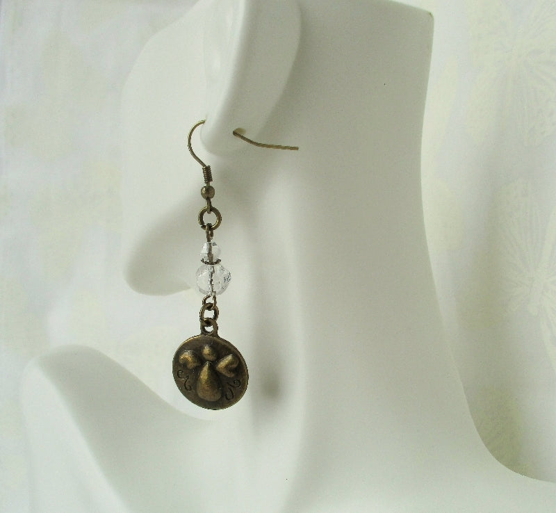 Brass Angel Charm Earrings - Juicybeads Jewelry