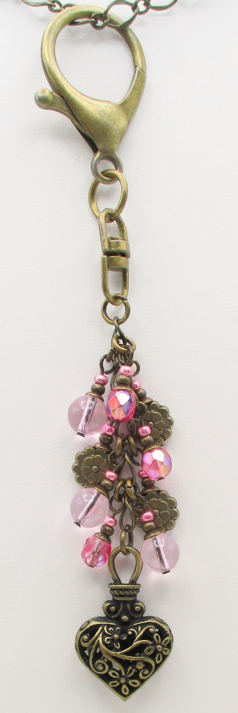 Brass Heart Beaded Purse Charm - Juicybeads Jewelry