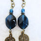 Brass Leaf Beaded Earrings - Juicybeads Jewelry