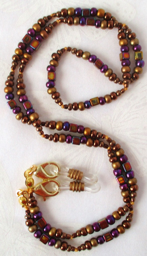 Brown Beaded Eyeglass Chain - juicybeads jewelry