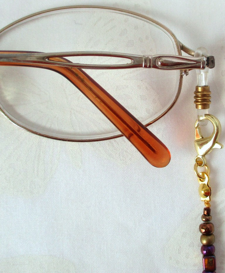 Brown Beaded Eyeglass Chain - juicybeads jewelry