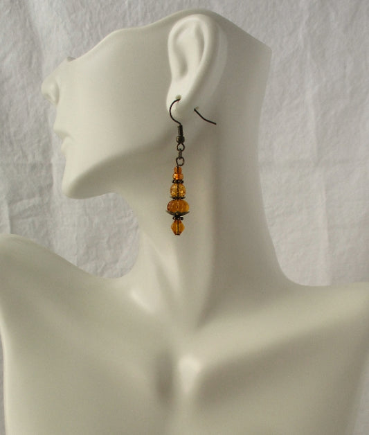 Brown Drop Earrings - Juicybeads Jewelry