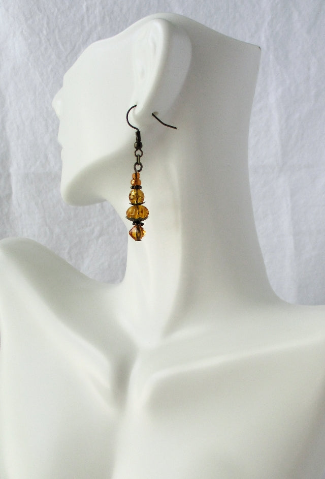 Brown Drop Earrings - Juicybeads Jewelry