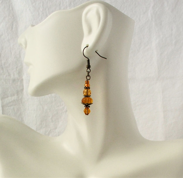 Brown Drop Earrings - Juicybeads Jewelry