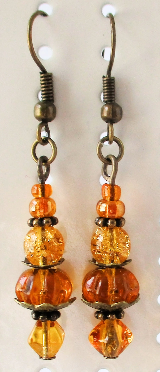 Brown Drop Earrings - Juicybeads Jewelry
