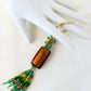 Brown & Green Beaded Keychain - Juicybeads Jewelry