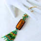Brown & Green Beaded Keychain - Juicybeads Jewelry