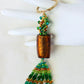 Brown & Green Beaded Keychain - Juicybeads Jewelry