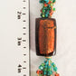 Brown & Green Beaded Keychain - Juicybeads Jewelry