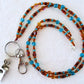 Brown Green Beaded Lanyard - Juicybeads Jewelry