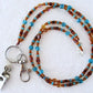 Brown Green Beaded Lanyard - Juicybeads Jewelry