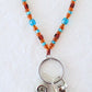 Brown Green Beaded Lanyard - Juicybeads Jewelry