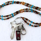 Brown Green Beaded Lanyard - Juicybeads Jewelry
