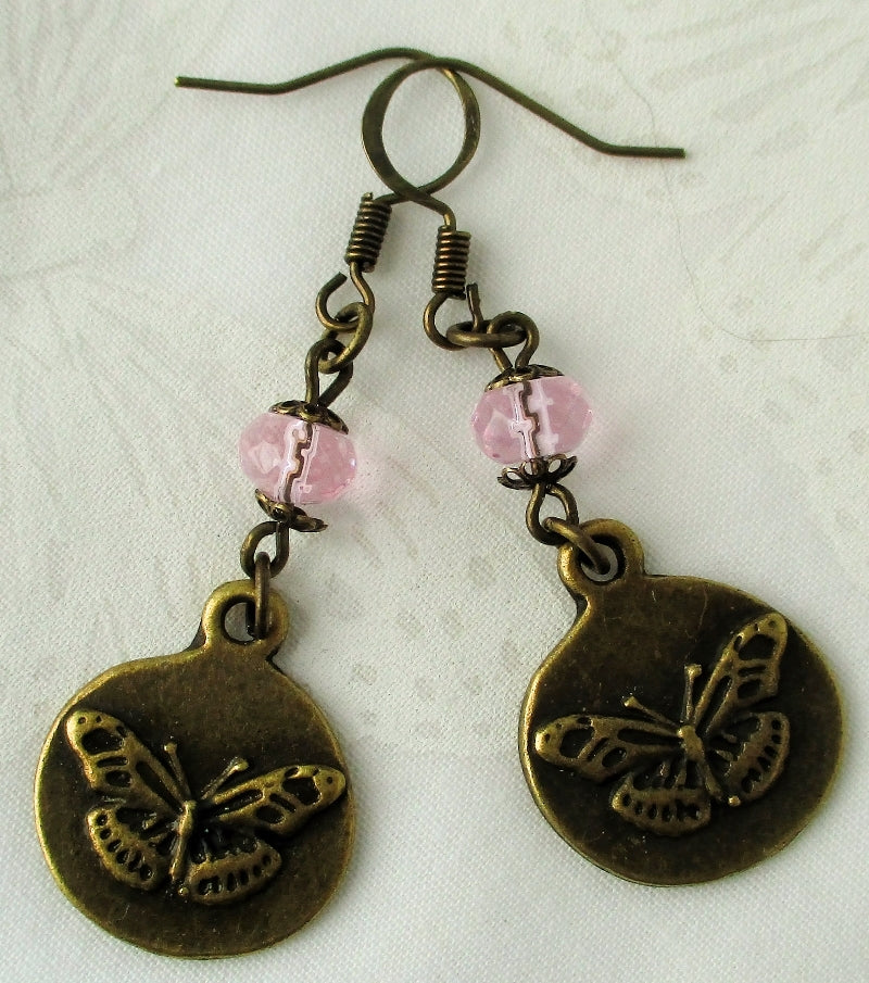 Butterfly Drop Earrings - Juicybeads Jewelry