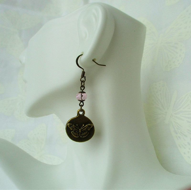 Butterfly Drop Earrings - Juicybeads Jewelry