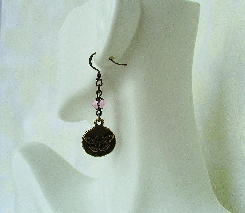 Butterfly Drop Earrings - Juicybeads Jewelry