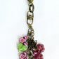 Dark Purple Flower Beaded Purse Charm - Juicybeads Jewelry