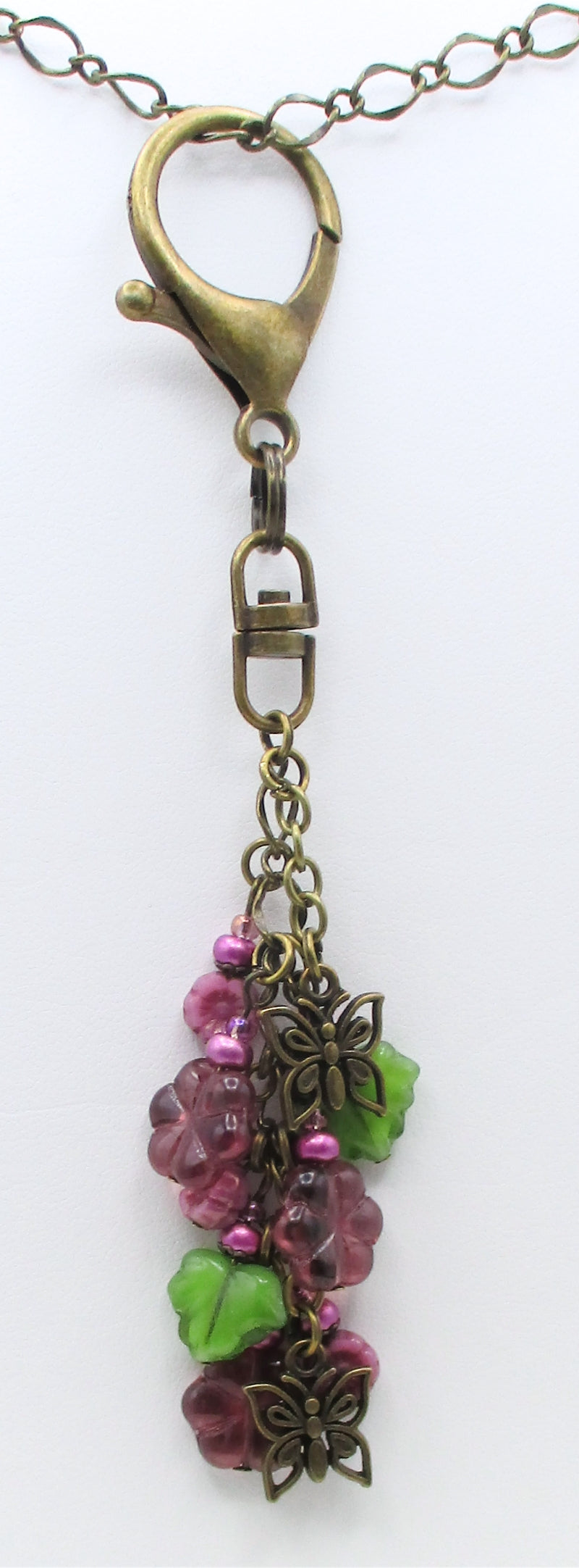 Dark Purple Flower Beaded Purse Charm - Juicybeads Jewelry