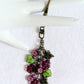 Dark Purple Flower Beaded Purse Charm - Juicybeads Jewelry