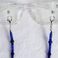 Dark Blue Beaded Eyeglass Chain - Juicybeads Jewelry