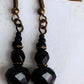 Faceted Black Drop Earrings - Juicybeads Jewelry
