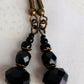 Faceted Black Drop Earrings - Juicybeads Jewelry