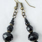 Faceted Black Drop Earrings - Juicybeads Jewelry