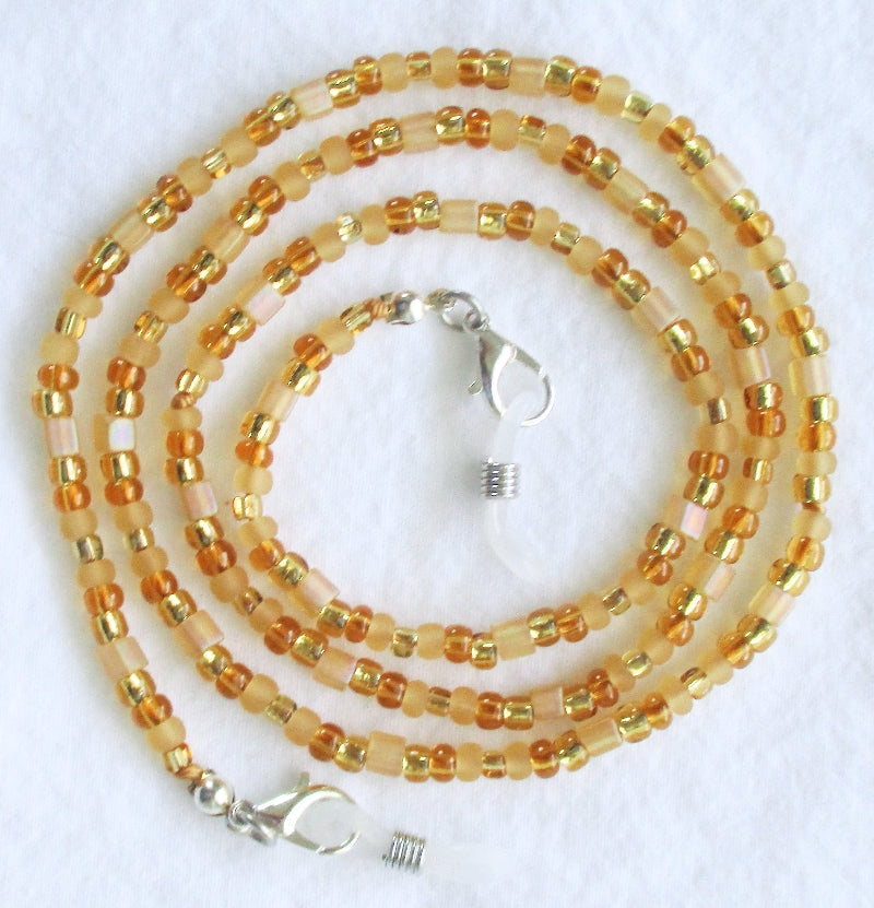 Golden Yellow Beaded Eyeglass Chain - Juicybeads Jewelry