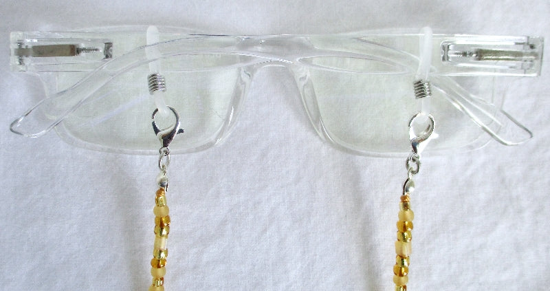 Golden Yellow Beaded Eyeglass Chain - Juicybeads Jewelry