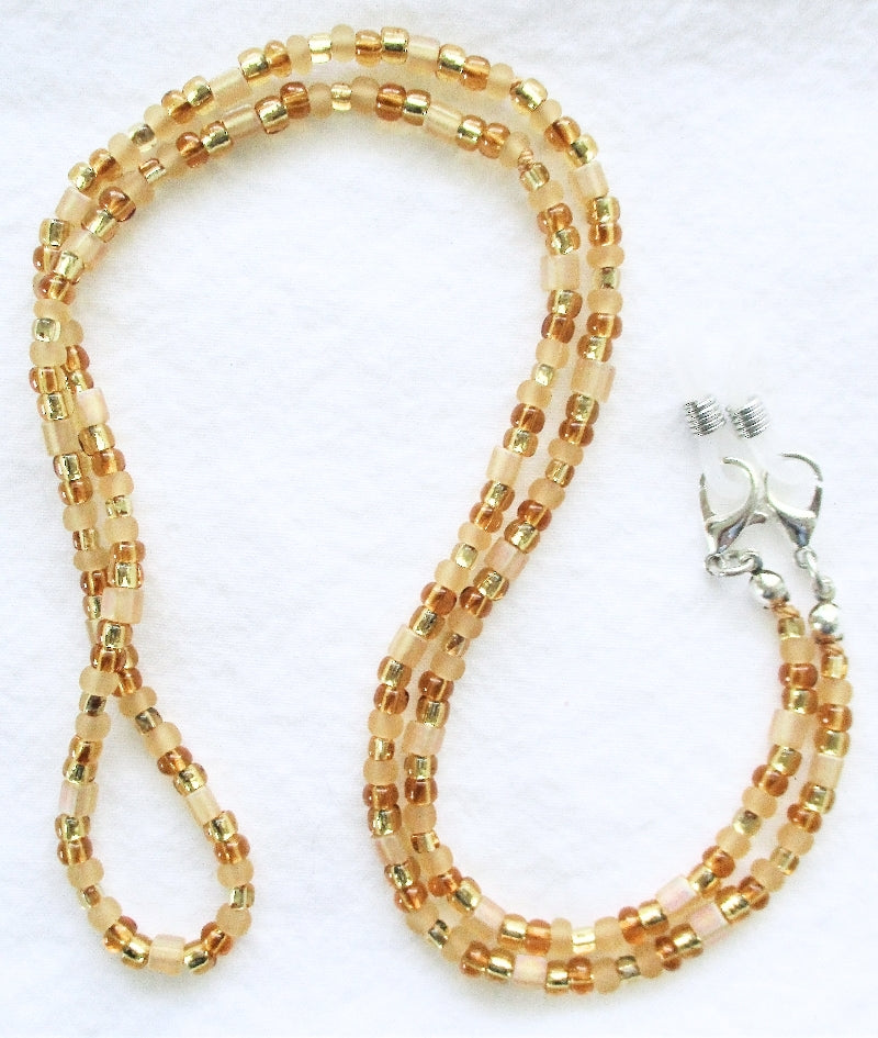 Golden Yellow Beaded Eyeglass Chain - Juicybeads Jewelry