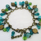 Green Beaded Cluster Bracelet - Juicybeads Jewelry