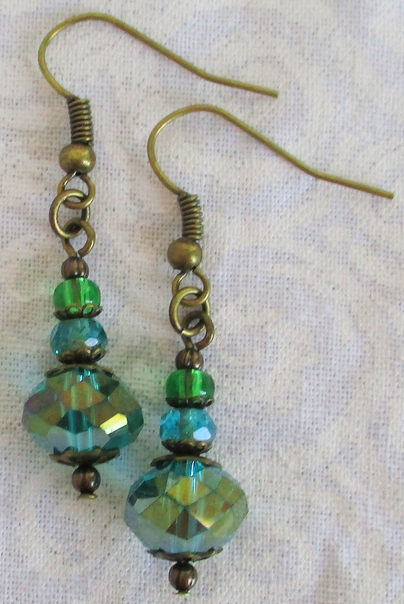 Green Beaded Earrings - Juicybeads Jewelry