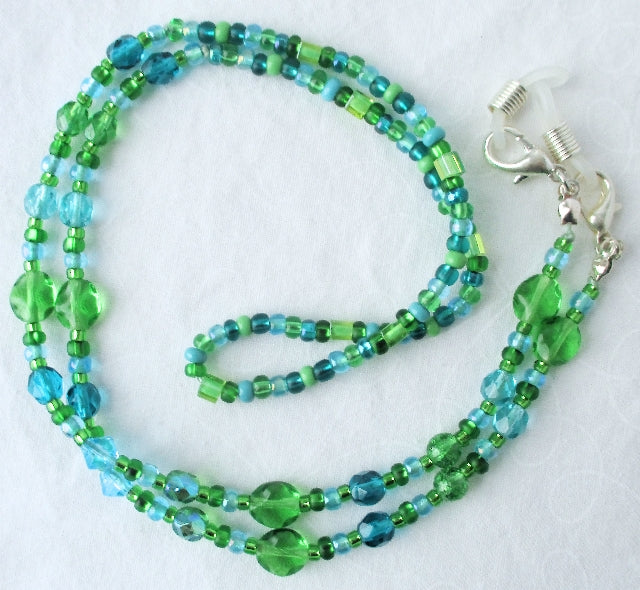 Green Beaded Eyeglass Chain - Juicybeads Jewelry