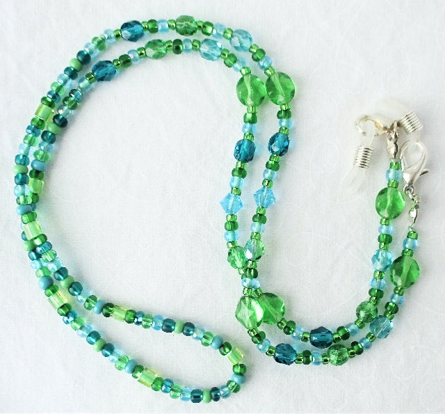 Green Beaded Eyeglass Chain - Juicybeads Jewelry