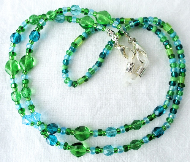 Green Beaded Eyeglass Chain - Juicybeads Jewelry