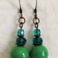 Green Mix Dangle Earrings - Juicybeads Jewelry