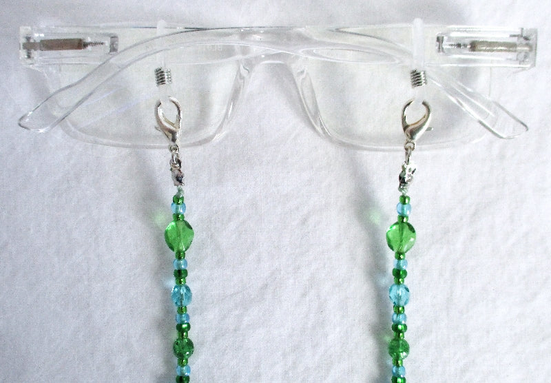 Green Beaded Eyeglass Chain - Juicybeads Jewelry