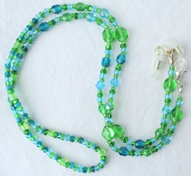 Green Beaded Eyeglass Chain - Juicybeads Jewelry