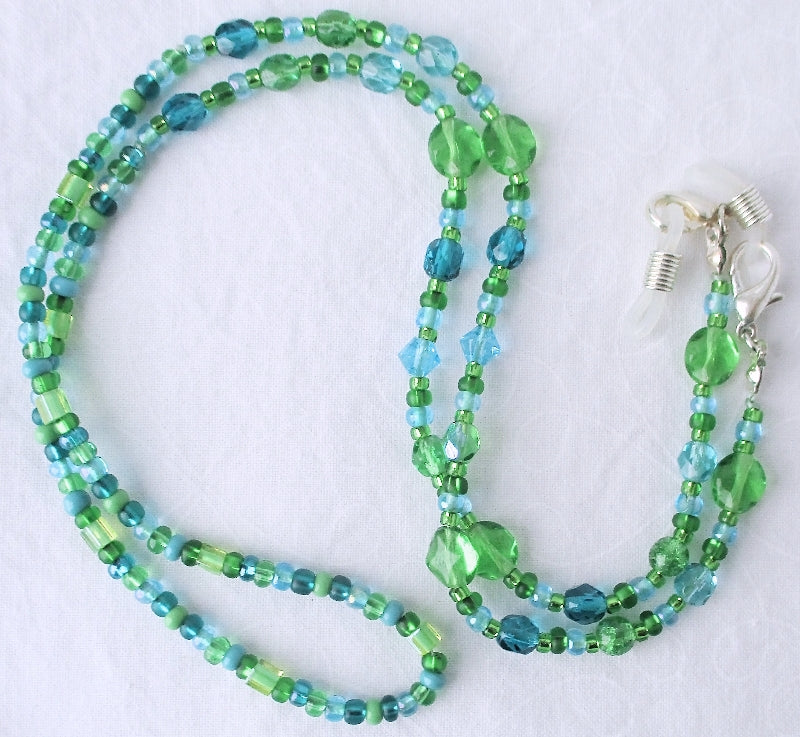 Green Beaded Eyeglass Chain - Juicybeads Jewelry