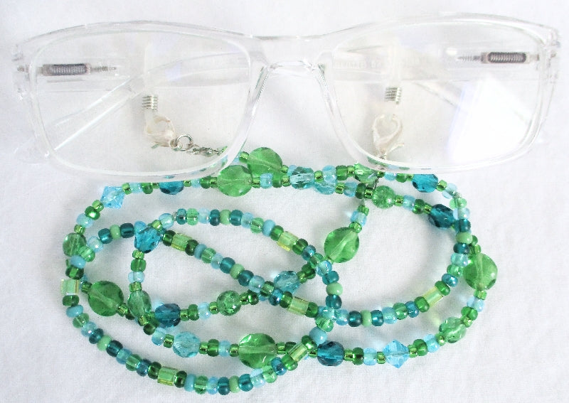 Green Beaded Eyeglass Chain - Juicybeads Jewelry