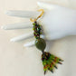 Green & Brown Beaded Keychain - Juicybeads Jewelry