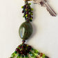 Green & Brown Beaded Keychain - Juicybeads Jewelry