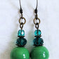 Green Mix Dangle Earrings - Juicybeads Jewelry
