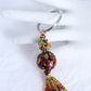 Green & Orange Beaded Keychain - Juicybeads Jewelry